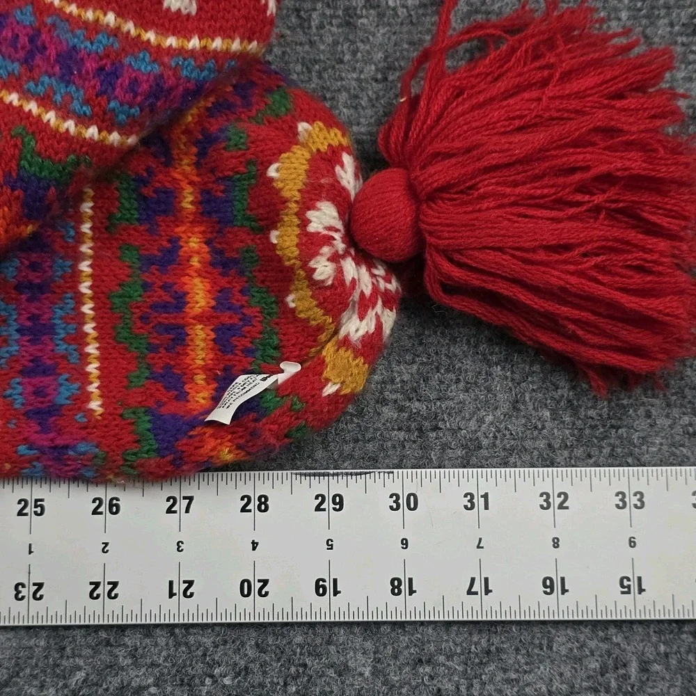 Vintage ARIS Scarf & Gloves Set 90s Geometric‎ Colorful Fair Isle Knit OSFA